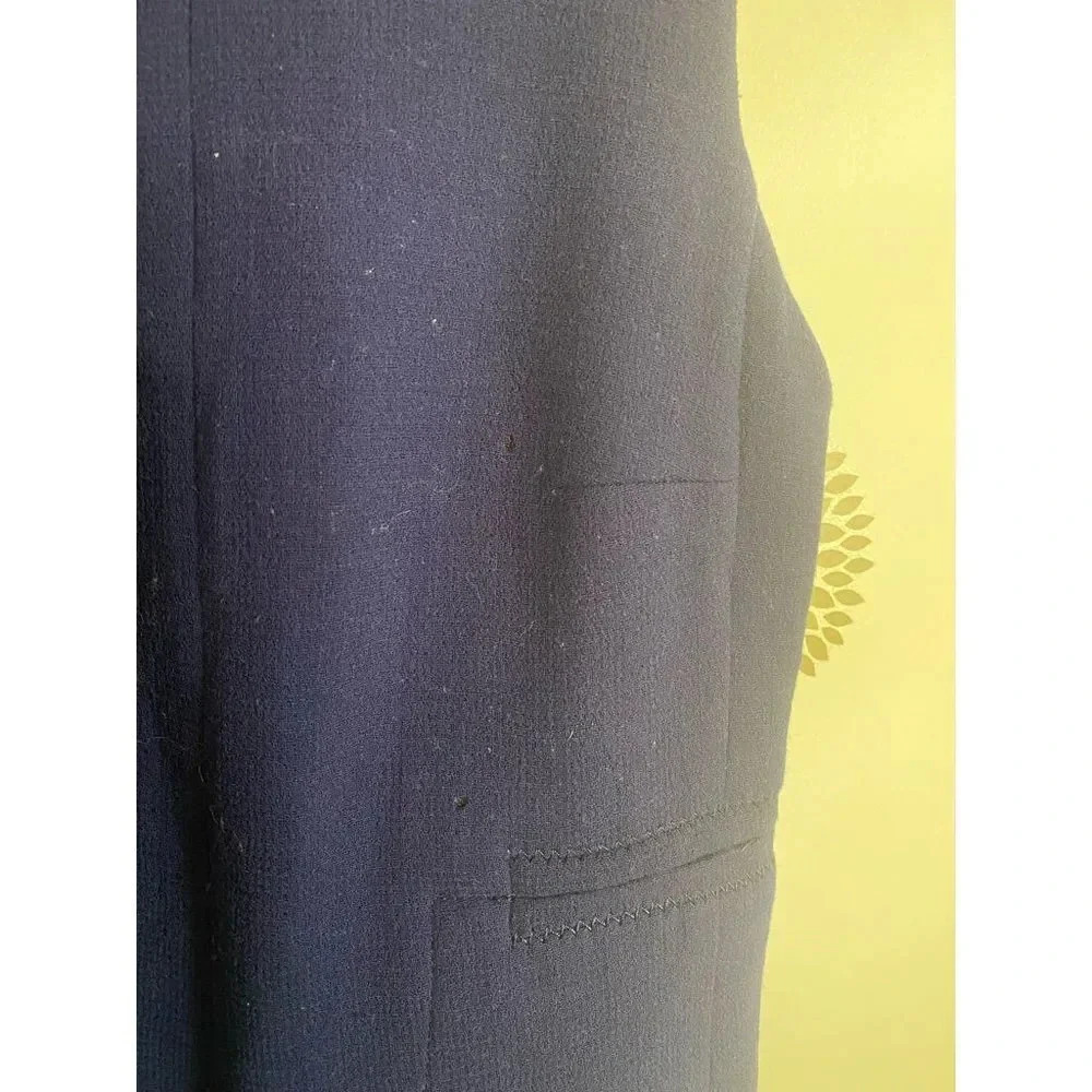 Carven Blue Wool Drop Waist Dress - Picture 7 of 7